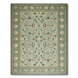 Elegant Teal Persian Floral Area Rug