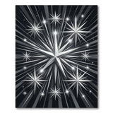 Silver Starburst Geometric Area Rug