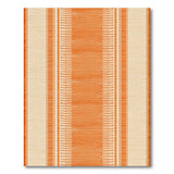 Orange Beige Textured Stripe Rug