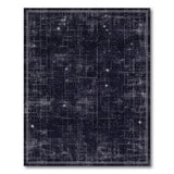 Starry Grid Black White Area Rug