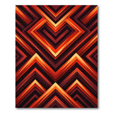 Geometric Modern Fiery Red Geometric Modern Area Rug