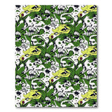 Surreal Yellow Birds Green Foliage Area Rug