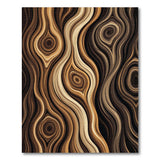 Abstract Wood Grain Brown Tan Area Rug