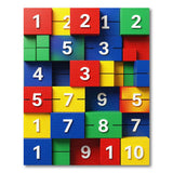 Vibrant Stacked Number Blocks Kids Area Rug