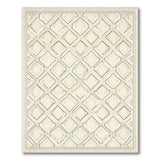 Cream Diamond Lattice Geometric Area Rug