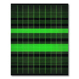 Neon Green Grid Geometric Area Rug