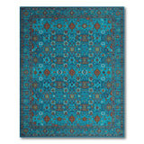 Teal Persian Geometric Medallion Rug