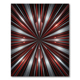 Red Radiant Red Starburst Geometric Area Rug