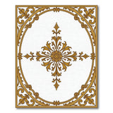Gold and Silver Traditional Persian Ornate Gold Floral Medallion Area Rug