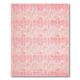 Blush Pink Abstract Leaf Vintage Rug