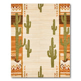 Multi-color and Patterns Southwestern Cactus Desert Area Rug