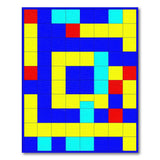 Vibrant Geometric Modern Vibrant Multi-Color Geometric Area Rug