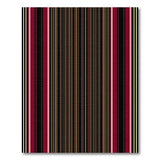 Bold Red Black Brown Vertical Stripe Area Rug