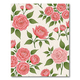 Floral Vintage Blush Pink Roses Floral Vintage Area Rug
