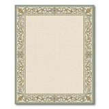 Ornate Gold Leaf Border Area Rug