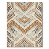 Heritage Tribal Brown and Tan Brown Tan Heritage Tribal Geometric Rug