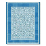 Indigo Blue Geometric Motif Area Rug