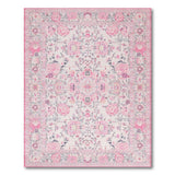 Pink Floral Vintage Blush Pink Floral Medallion Area Rug