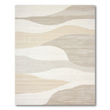 Abstract Area Beige and Neutral Abstract Beige Wave Area Rug