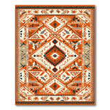 Orange Bold Orange Southwestern Geometric Rug
