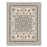Traditional Persian Beige and Neutral Beige Traditional Persian Medallion Area Rug