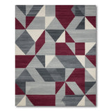 Geometric Modern Grey Geometric Triangle Area Rug