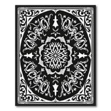 Ornate Black White Persian No. 3 Area Rug