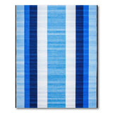 Geometric Modern Blue and Teal Modern Blue Vertical Stripe Area Rug