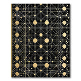 Gold and Silver Black Gold Geometric Modern Area Rug