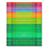 Vibrant Rainbow Plaid Area Rug