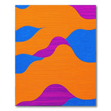 Geometric Modern Multi-color and Patterns Vibrant Wavy Multi-Color Geometric Area Rug