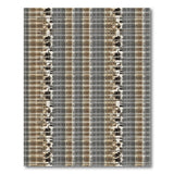 Distressed Brown Tan Zebra Stripe Woven Rug