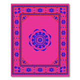 Pink Vibrant Pink Persian Medallion Area Rug