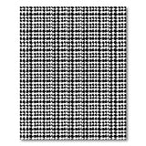 Black and White Geometric Modern Classic Houndstooth Black White Area Rug