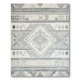 Southwestern Grey Grey Geometric Southwestern Area Rug