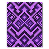 Purple Geometric Modern Area Rug