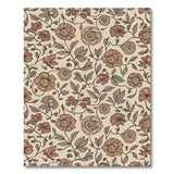 ODIKA Vintage Botanical Floral Washable Rug - Low Pile Non-Slip Terracotta Area Rug