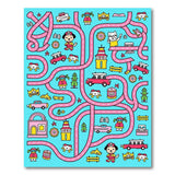 Whimsical Kids Maze Road Adventure Rug