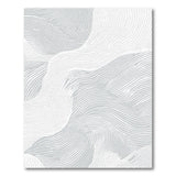 ODIKA Modern Abstract Wave Washable Area Rug, Low Pile Non-Slip Gray/White