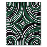 Abstract Area Green Hypnotic Green Swirl Abstract Area Rug
