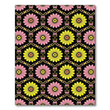 Pink Yellow Daisy Trellis Area Rug