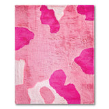 Fluffy Pink Cow Spot Shag Area Rug