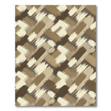 Beige Brush Stroke Geometric Area Rug
