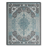 Teal Persian Medallion Area Rug