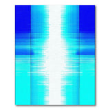 Blue Teal Geometric Grid Area Rug