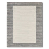 Bold Black Bordered Ivory Area Rug