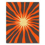 Radiant Orange Starburst Geometric Rug