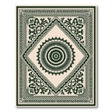 Ornate Green Peacock Mandala Persian Rug