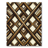 Brown Tan Crisscross Lattice Area Rug