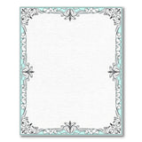 Traditional Teal Persian Border Area Rug